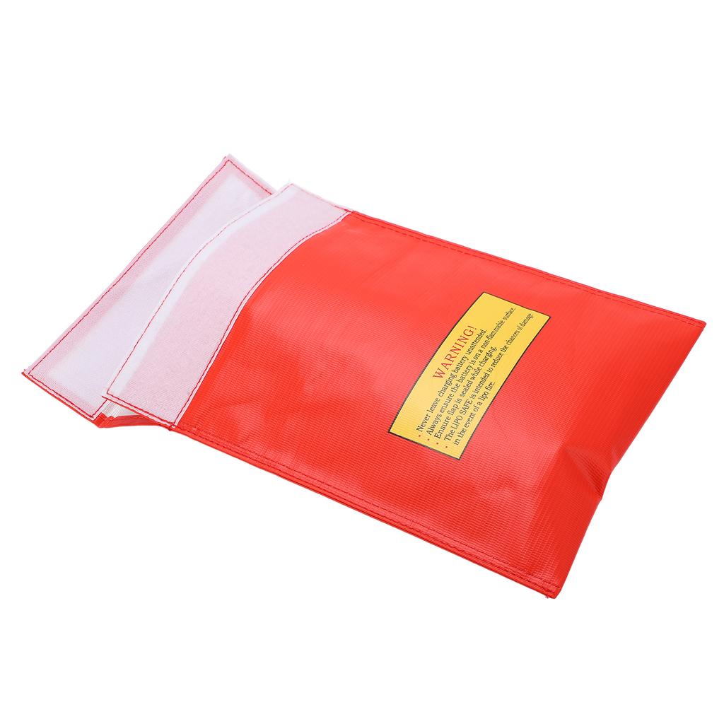 Lipo Battery Explosion Proof Bag Fireproof Lithium Battery Safe Guard Bag for Safe Charging and StorageRed