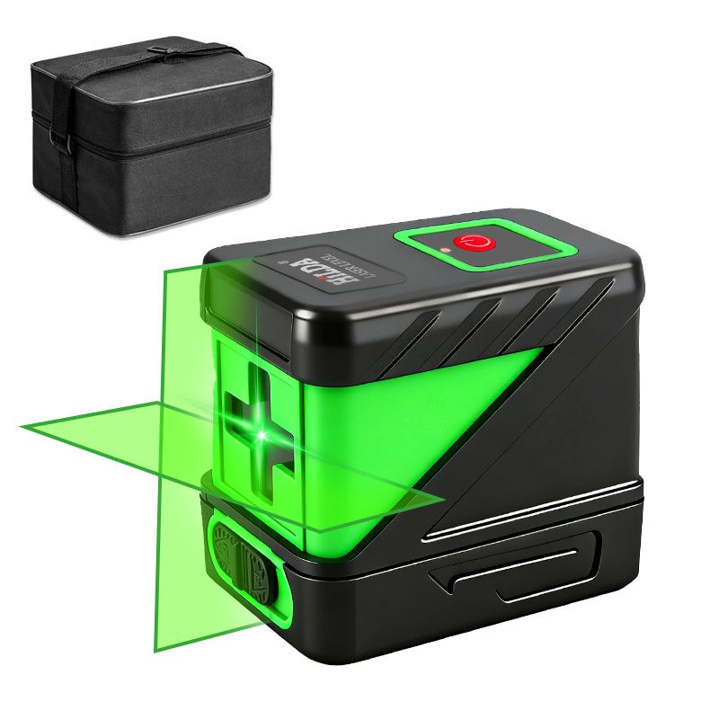 High-Precision Mini Portable 2-Line Green Laser Level Projector