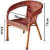 Comfortable Rattan Chair Outdoor Armchair Living Room Aesthetic Backrest Chairs Decorative Vintage Armchairs Rattan Furniture