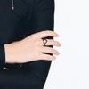 SENTIMENTS NO.611 [BLACK] SPIKY HEART RING