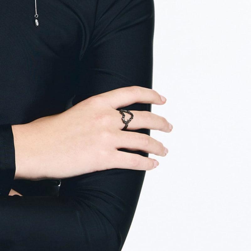 SENTIMENTS NO.611 [BLACK] SPIKY HEART RING