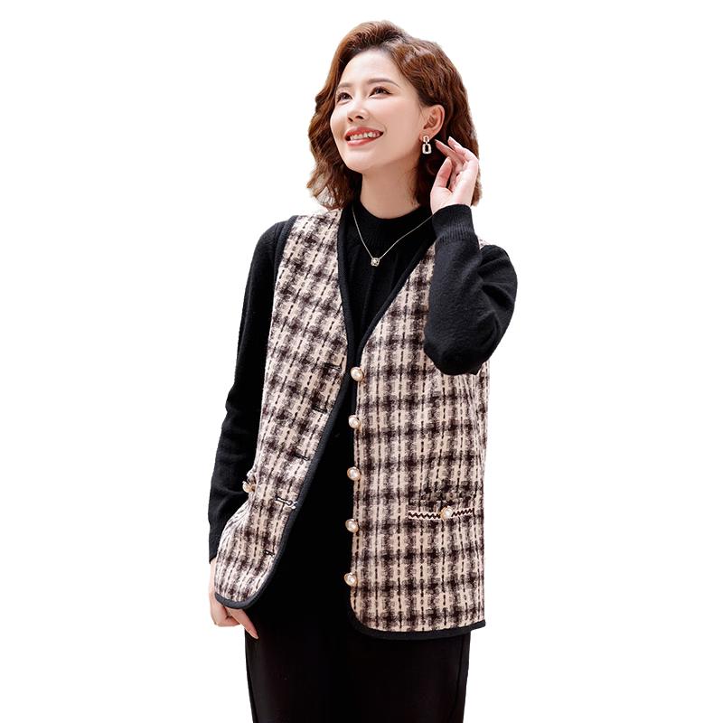 Women's Mid-Aged Cardigan Vest