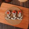 3-Piece Set Of Meditation Yoga Pumpkin Head Skull Figurines Durable Realistic Pumpkin Head Skull Doll Weird Yoga Pose