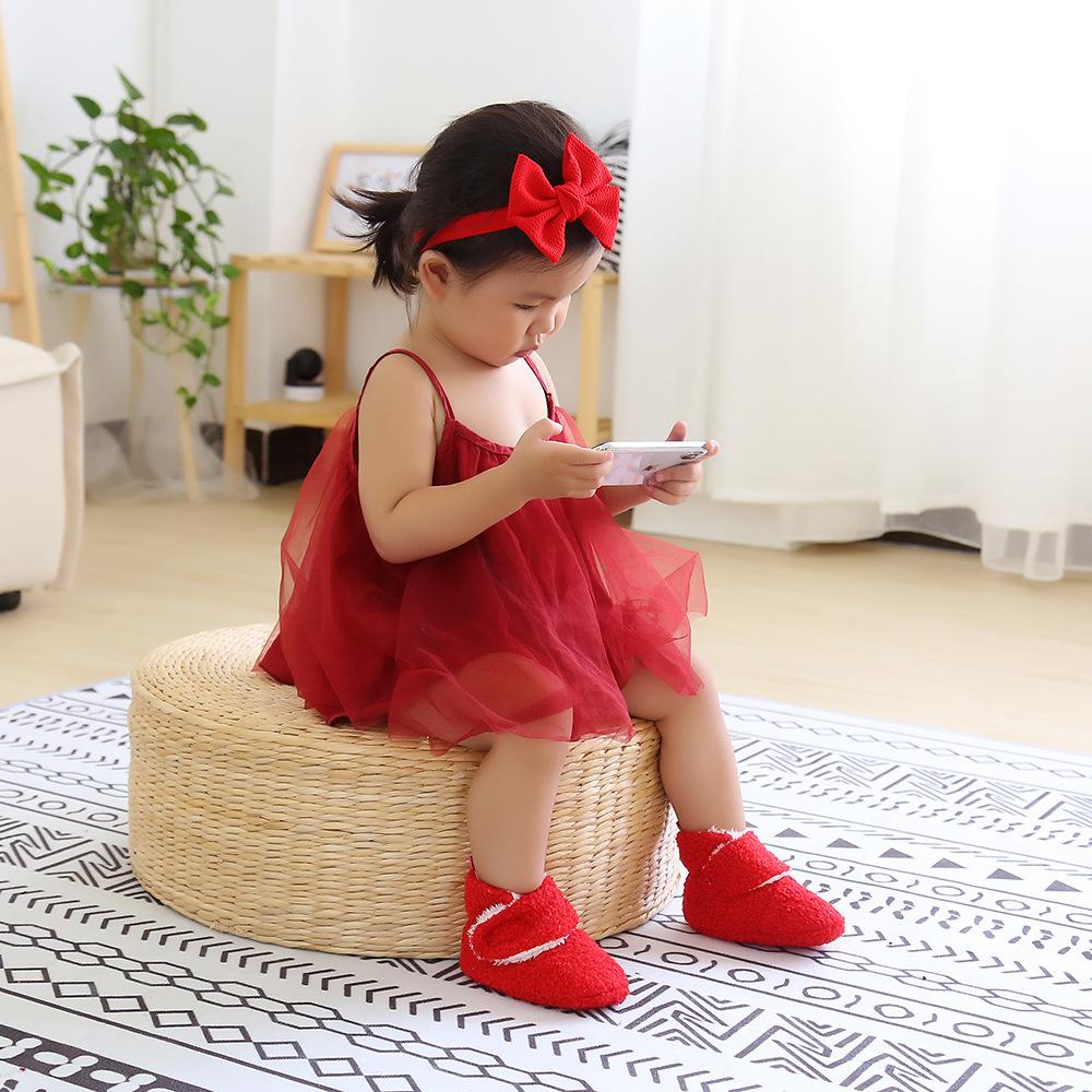 MYGGPP Herbst und Winter Plüsch-Babyschuhe mit weichem Boden, Kleinkindschuhe, Baumwollschuhe, Babyschuhe mit weichem Boden, 0–1 Jahre alte Schuhe mit weichem Boden