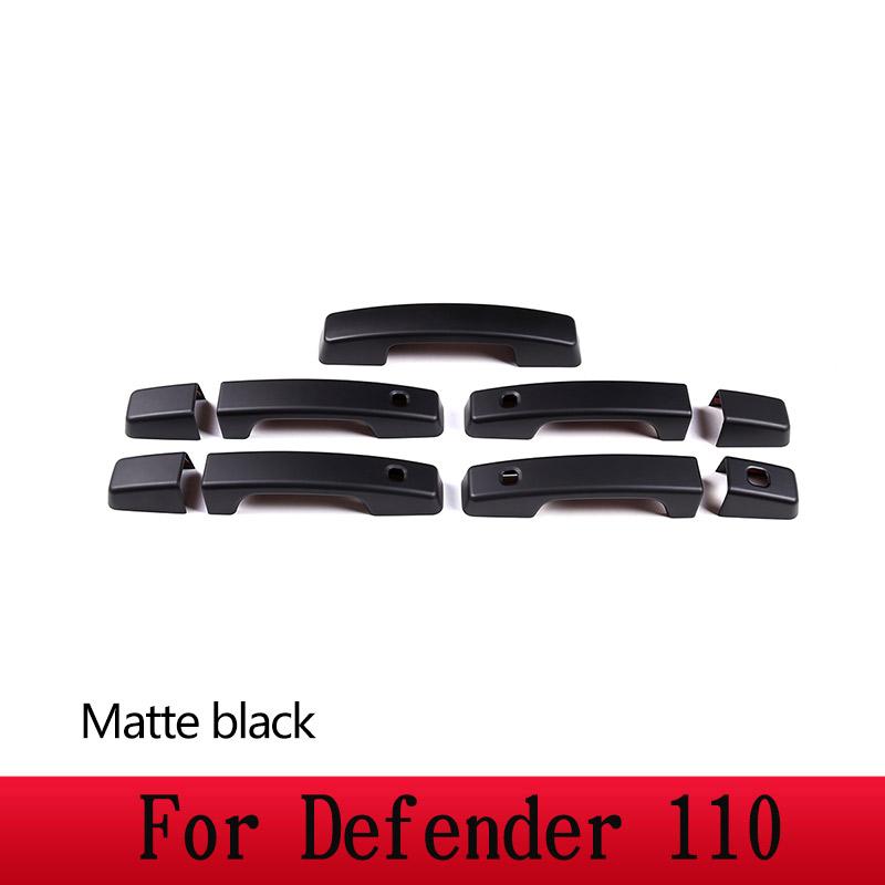 For Land Rover Defender 90 110 130 2020-2024 ABS Black/Carbon Fiber Car Exterior Door Handle Cover Trim Car Accessories