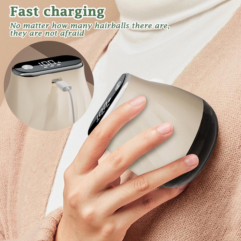 Hairball Trimmer-Digital Display Screen Convenient Home Shaver 2-in-1 Rechargeable Hair Remover