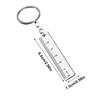 Small Ruler Keychain, Pocket Pendant Backpack Charm Measuring Tool, Practical Multifunctional Key Ring Decoration for School, Home, Office