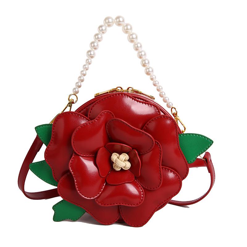 Women's Bag 2025 New Summer Small Fresh Literary Flower Dinner Bag Sweet and Cute Crossbody Small Round Bag Tide