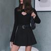 Heart Cutout Long Sleeve Knit Pullover – Slim Fit Sexy Autumn/Winter Top