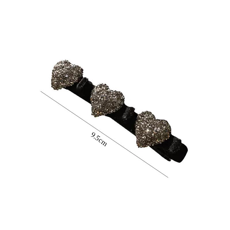 Plastic Crystal Love Bangs Hair Clips Braid Hairpins For Women Girl Bangs Side Clip Barrettes Hair Accessories