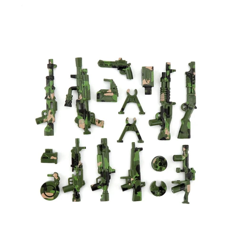 25/50/100/200 Stück Soldat Polizei Gangster SWAT WW2 Armee Militär Waffen Pistole Bausteine Figur Zubehör Modell Ziegel Spielzeug