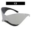New Future Technology Sense Super Large Sunglasses Punk Mask Integrated Y2K Fashion Sunglasses