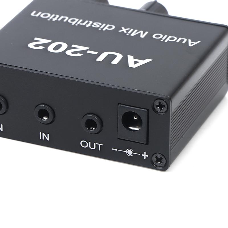 Stereo Mixer Audio Distributor For Headphone External Power Amp Volume