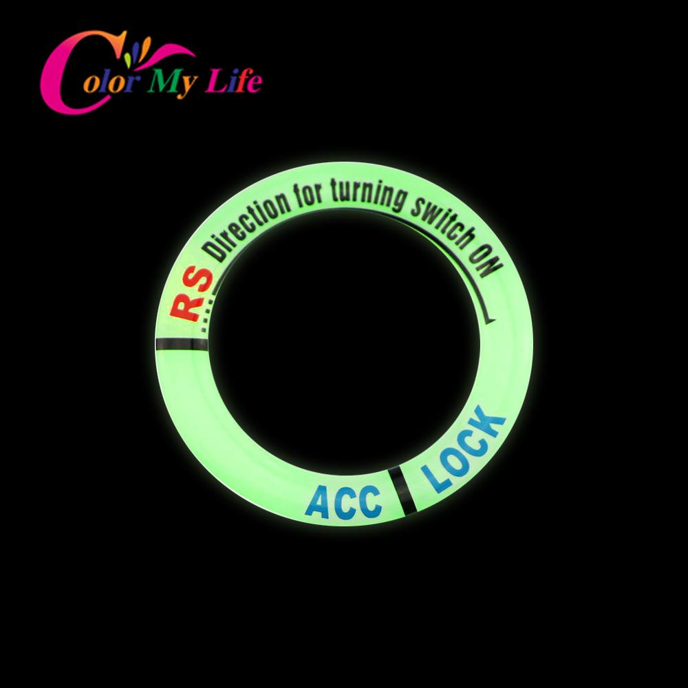 Autoschlüsselring-Aufkleber, leuchtende Zündschlossabdeckung für Citroen C3 C4 C5 Berlingo Picasso Xsara für Honda Civic CR-V
