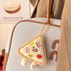 1/4 Pcs Creative Plush Food Pendant Cute Cartoon Pizza Backpack Versatile Pendant Accessories