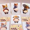 1/5Pcs 3D Cute Puppy Sticker Squeezeable Sticker Refrigerator Wall Decoration Silicone Self-adhesive Sticker