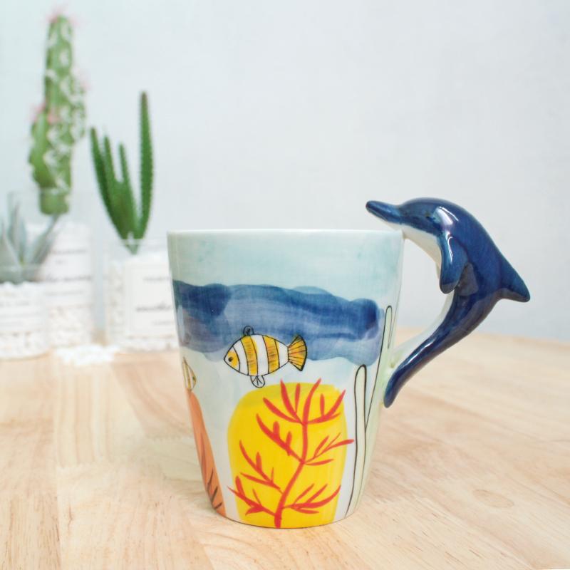 

Dinosaur Shape Water Cup 3D Stereoscopic Animal Ceramic Coffee Cup Office Afternoon Tea Mug Breakfast Milk Mug Home Decoration 201-300ml