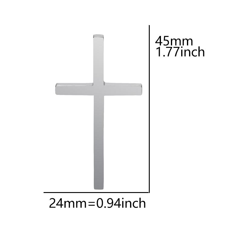 3pcs Cross Pendant Stainless Steel Charms For Jewelry Making Necklace Anklets Handmade Glossy Crosses Accessories Earrings Charm
