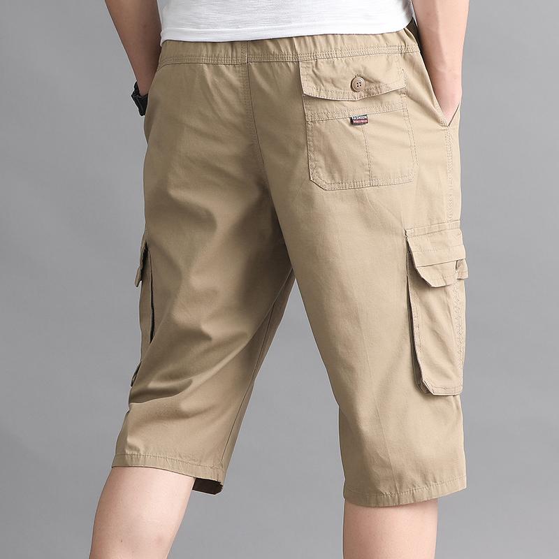 Herren Streetwear Casual Shorts Mode Locker Gerade Cargo Shorts Unterhalb des Knies Baumwolle Jogginghosen Shorts Mann Cropped Hosen