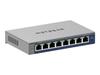 Network Switch - NETGEAR - GS108E - 8 Ports - QoS - Bandwidth Control