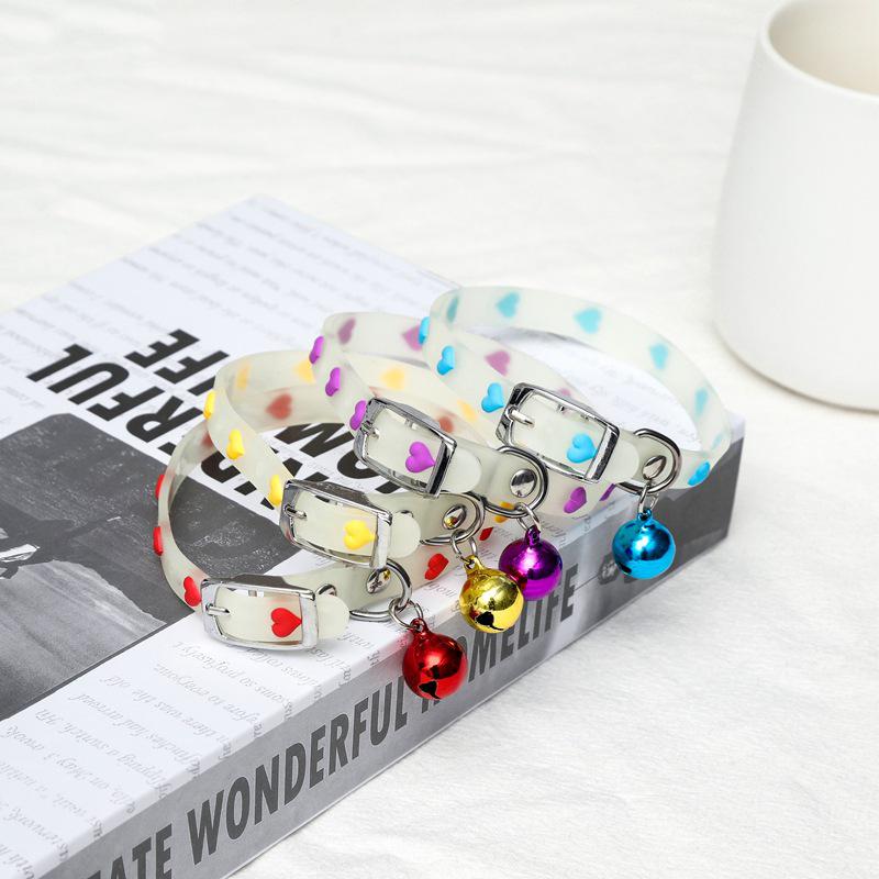 

Светящийся в темноте силиконовый ошейник для питомца: Светящийся аксессуар для ночных путешествий против потери для собак и кошек Pink