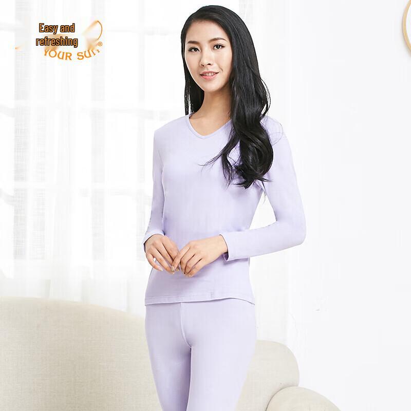 

Женский тонкий термокомплект из хлопка и смесовых тканей с V-образным вырезом L