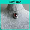 Victorian Style Ruby Crystal Pendant Necklace For Women With Gothic Design