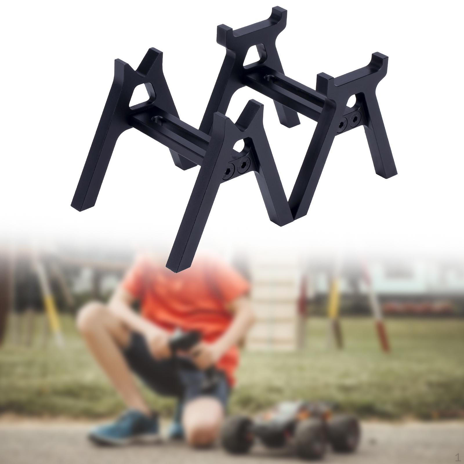 

2 штуки RC Ремонтна підставка Підтримка моделі автомобіля Компактна модернізована деталь Алюмінієвий сплав Робоча станція чорний