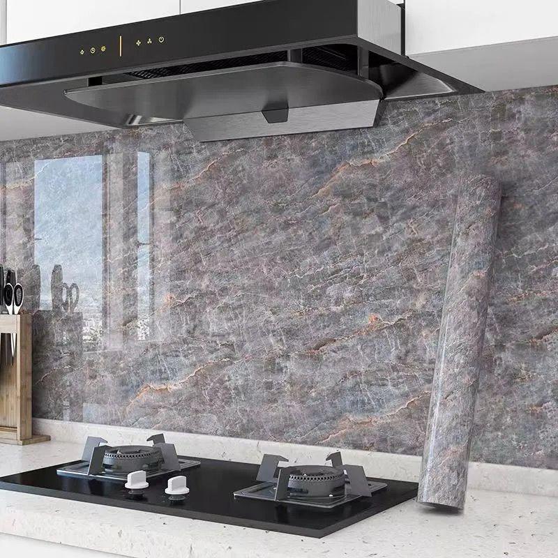 0.40m kitchen wall PVC sticker marble waterproof and anti fouling self-adhesive wallpaper