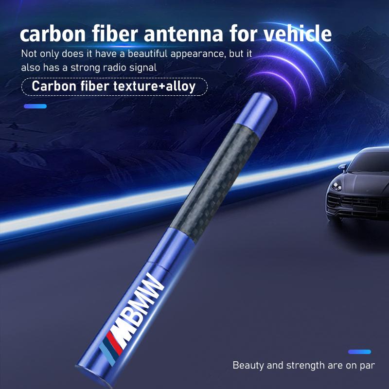 Carbon Fiber Car Short Antena Radio FM Metal Receive Accessories For BMW M Performance Alpina M3 M5 M6 X1 X3 X4 X5 G20