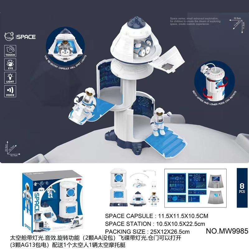 Simulation Sound And Light Diy Assembly Aviation Model Space Shuttle Cabin Rocket Space Station Science And Education Toys