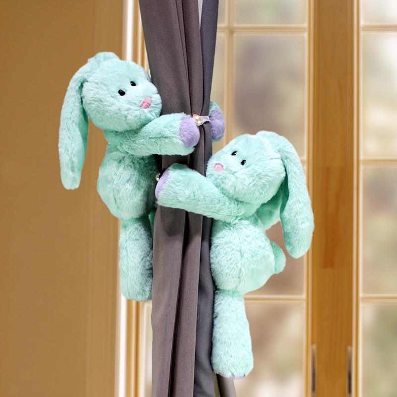 Cony Rabbit Plush Curtain Tieback Cartoon Doll Toy For Home Window Decoration