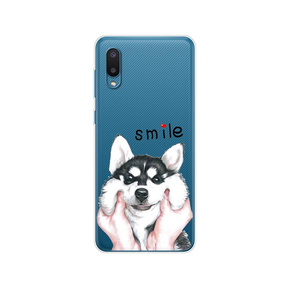 For Samsung A02 M02 Cover Soft Silicon Tpu Phone Back Case For Samsung Galaxy A02 Galaxy M02 SM-A022G A022 Bumper 6.5inch Flower