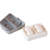 2 Pcs Rectangle Bathroom Soap Dishes 2 Colours Soap Holder Easy To Use Bar Soap Holder  Kitchen Sink