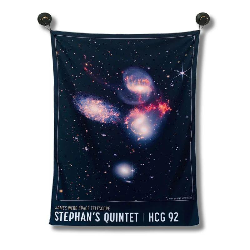 Tapestry Galaxy Stefan s Quintet hanging NASA 75x100 чёрный
