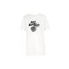 T-Shirt Sports Casual Round Neck Short Sleeve Kids Tops White DR9682-100
