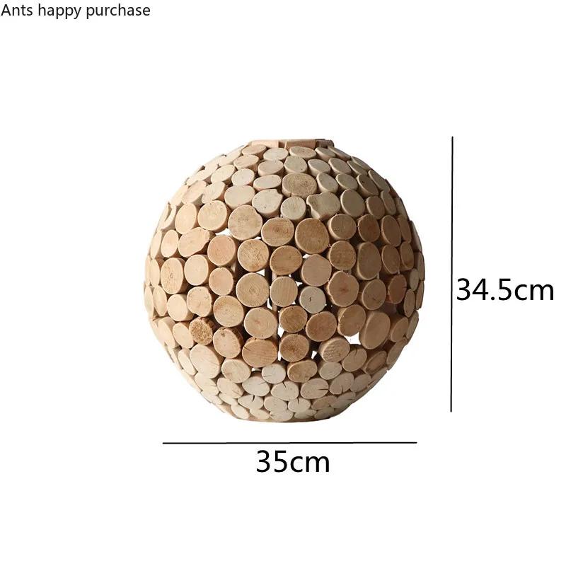 Handmade Vase Creative Wooden Vase Home Decor Accessories Desktop Dried Flower Vases Ornament Crafts Decorative Vases Gift