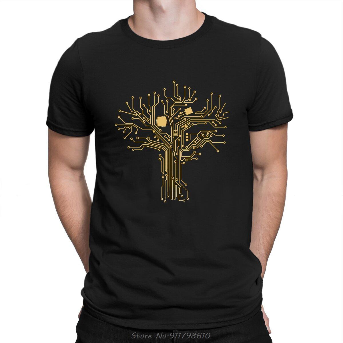 

Tree Of Tech Nerd Life CPU TShirt Computer Cpu Core Cotton Fabric Basic T Shirt Men Fashion Oversized T-shirt Funny Tees - Me... S разноцветный