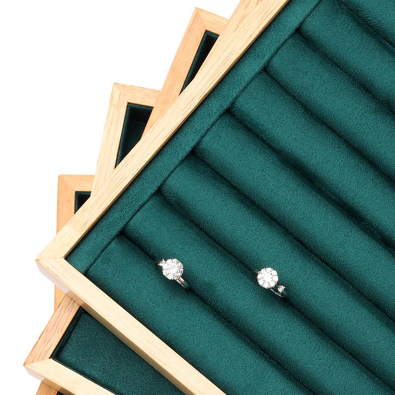 Digu Massivholz Schmuck-Präsentationsschale mit 12 Fächern für Ringe, Halsketten und Armbänder