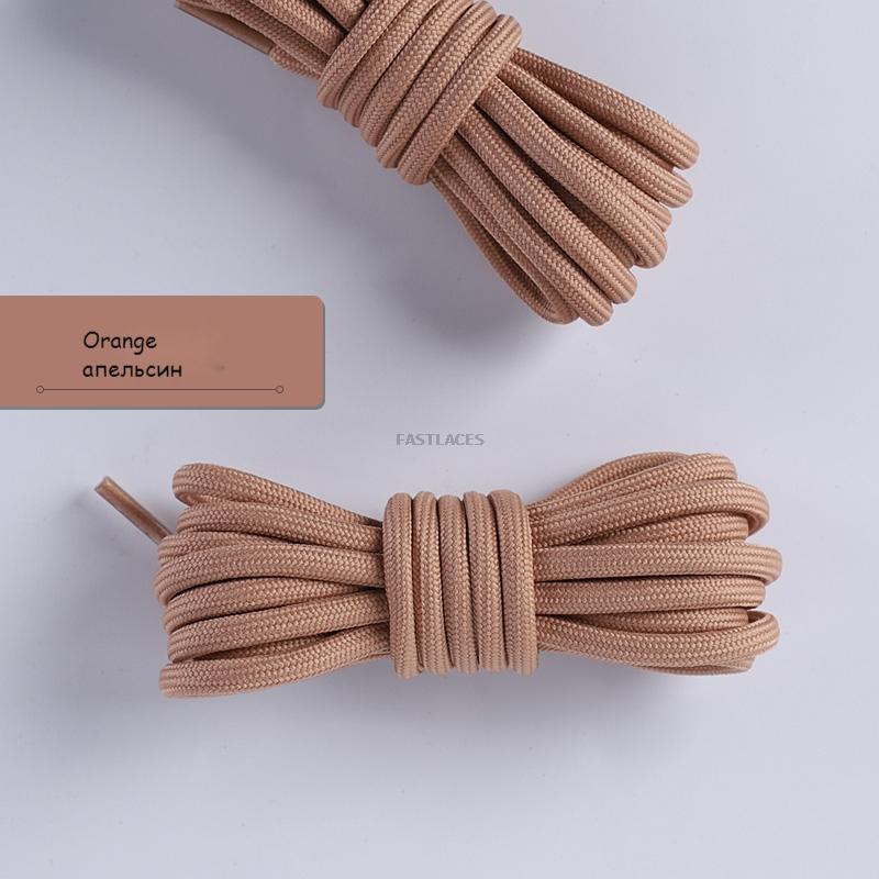 1pair Round Shoelaces Polyester Solid Classic For Yezy Sports Boot Bold Shoeslace Sneaker Shoe Laces Shoes Strings