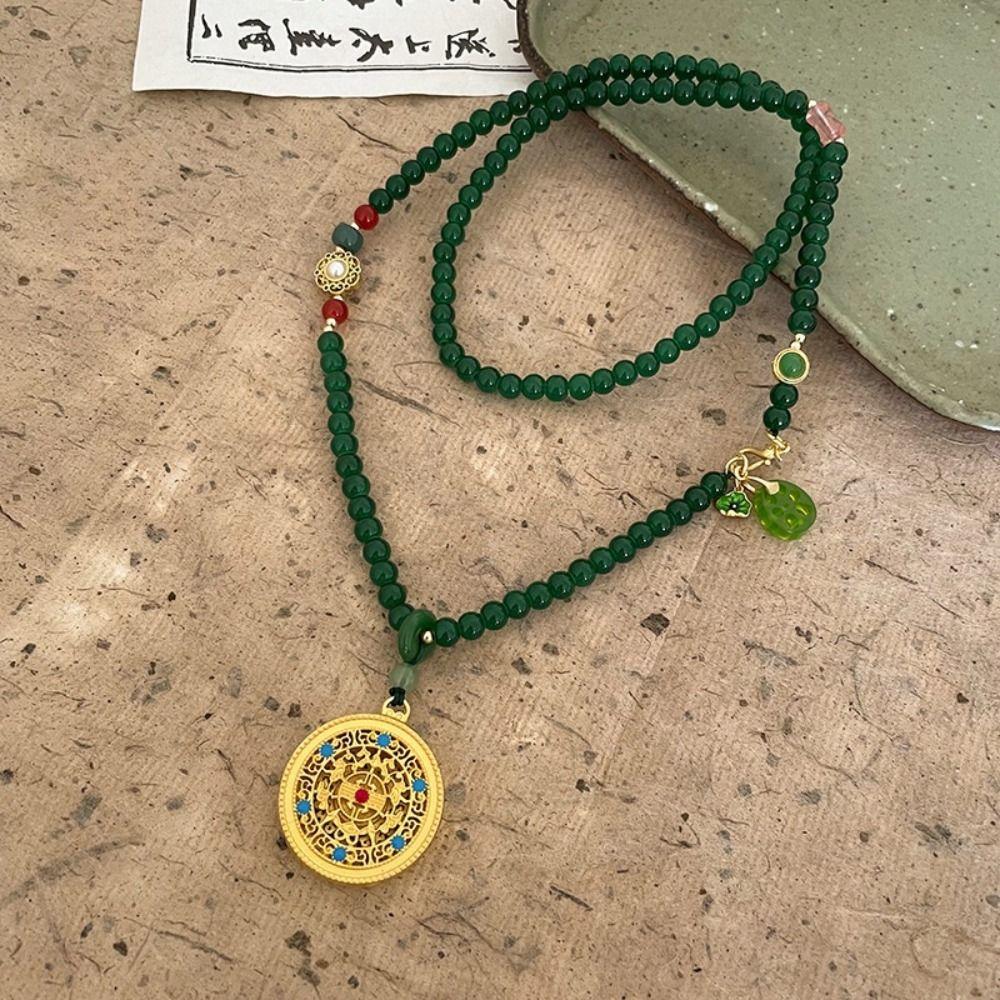 Exquisite Pearl Beaded Necklaces Lucky Bag Vintage Sweater Chain  Cheongsam