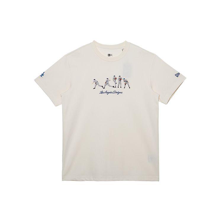 New Era SS22 Cartoon Letter Pattern T-Shirt Unisex T-Shirts Ivory 13274205