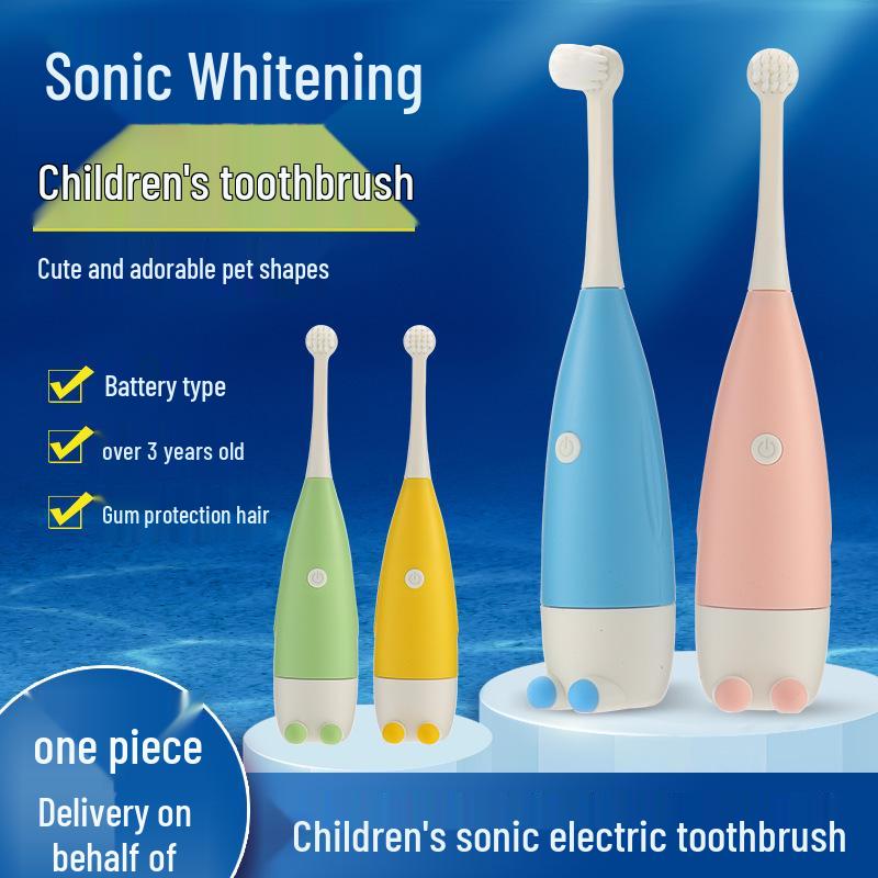 Popular Kids' Electric Toothbrush with Soft Bristles - Cartoon Design