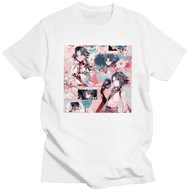 Custom Fashion Xiao Genshin Impact T Shirts Men ShortSleeve Anime Game Tshirts Casual Tee Tops Slim Fit Tshirts Gift