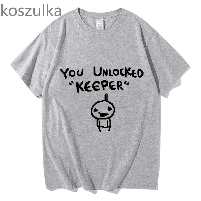 Hip Hop Binding Of Isaac Print Tshirt Unisex Unisex Oversized You Unlocked Keeper T Shirt Cotton Tee Hip Hop Tshirt Tops Streetwear