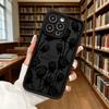 Black Rose Silhouettes Soft TPU Phone Case for iPhone 17 16 15 14 13 12 11 Pro Max Plus Shockproof Anti-Slip Cover