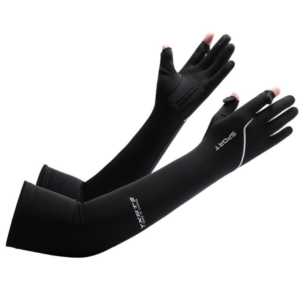 Breathable Long Arm Sleeves Cooling Ice Silk Sleeves Quick-Dry Sun Protection Sleeves  Fishing