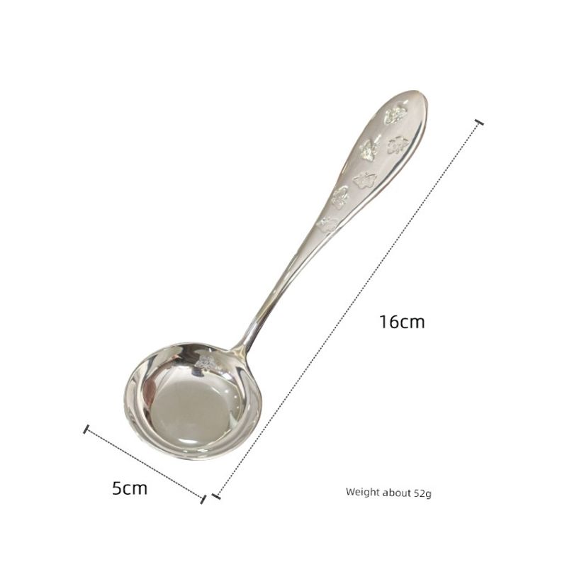 

18/10 Butterfly Flat-Bottomed Spoon, Round-Headed Spoon, Deep Soup Spoon, Ladle, Snail Noodle Spoon, Household Stainless Steel Spoon 304 Butterfly Flat Spoon [1 Piece]