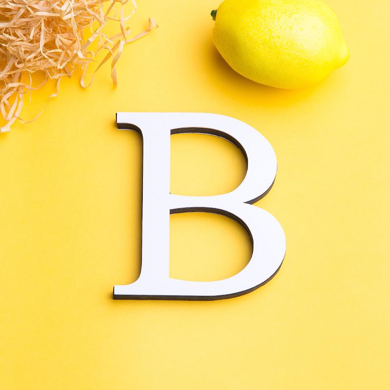 

Украшение дома, белое акриловое зеркало, наклейки на стену с английскими буквами, комбинация пены EVA. B белый