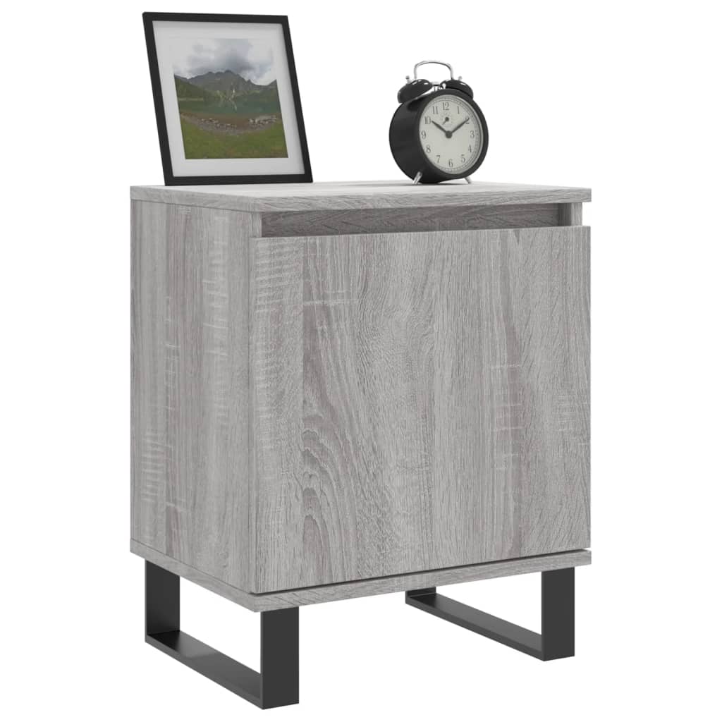 Nightstands 2 pcs Grey Sonoma 40 x 30 x 50 cm Particleboard